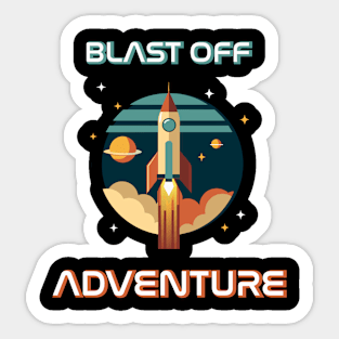 Blast Off Adventure Sticker